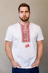 Men's embroidered T-shirt "Tradition" milk-colored
