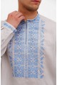 embroidered shirt on gray linen Hryts