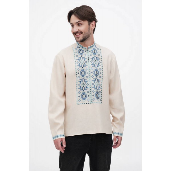 Men's embroidered shirt Oleksa made of milk linen