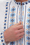 Men's embroidered shirt Zakhar white linen