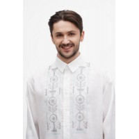 Men's embroidered shirt Stefan made of linen