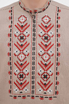 Beige men's embroidered shirt Yasen