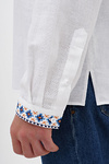 Men's embroidered shirt Zakhar white linen