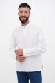 Men's embroidered shirt Zakhar, white linen