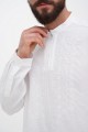 Men's embroidered shirt Zakhar, white linen