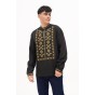 Black embroidered men's shirt Yarema