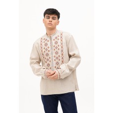 Gray embroidered jacket for men Yarema