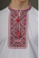 T-shirt with embroidery for men, white, Tradition