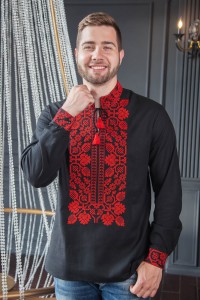 Vsevolod, black embroidery with red embroidery