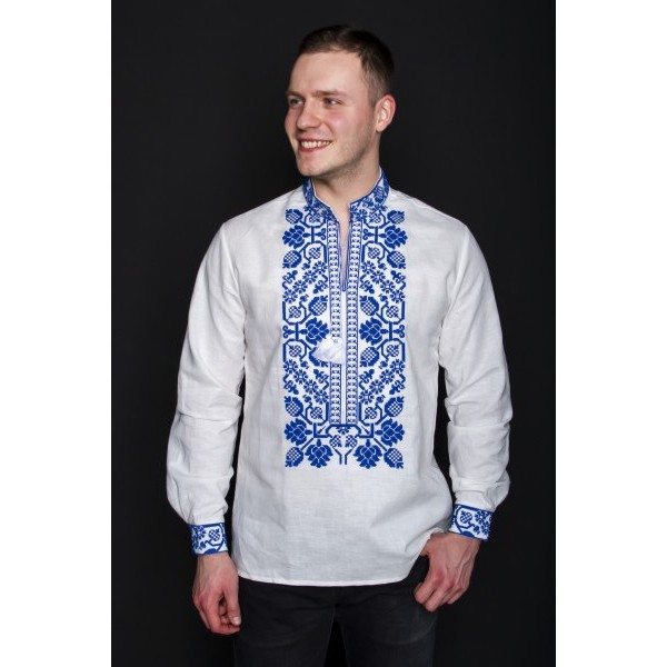 Vsevolod, white embroidered jacket with  embroidery