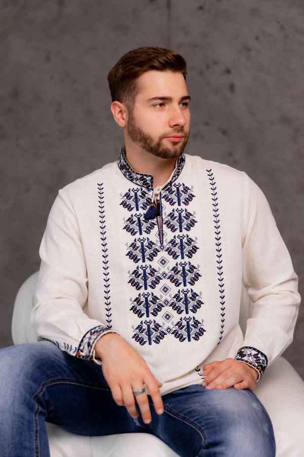 Milk steamed men's embroidered jacket Zalissya, XXL 