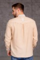 Zalisya, brown double embroidered shirt for men