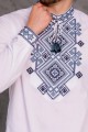 Вышиванка мужская белая с вышивкой крестиком Гордий