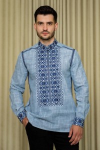 Блакитна вишиванка чоловіча Лаврін, M