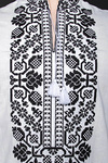 Vsevolod white embroidered shirt with black embroidery