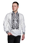 Vsevolod white embroidered shirt with black embroidery