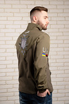 Men's khaki jacket with embroidery Ukrsyla