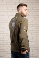 Men's khaki jacket with Falcon embroidery