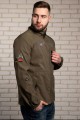 Men's khaki jacket with Falcon embroidery