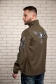 Men's khaki jacket with Falcon embroidery