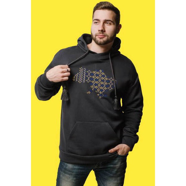 Patriotic sweatshirt Native Land (graphite)