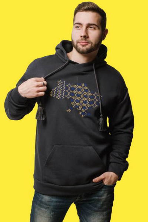 Патріотичний світшот Рідний край (графіт), XXL