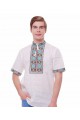 Вышиванка мужская белая Волошки Вышиванка мужская белая Волошки
