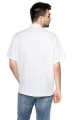 Men's embroidered shirt in white on white. Bilosvit.