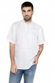 Men's embroidered shirt in white on white. Bilosvit.