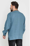 Blue embroidered shirt Oak strength