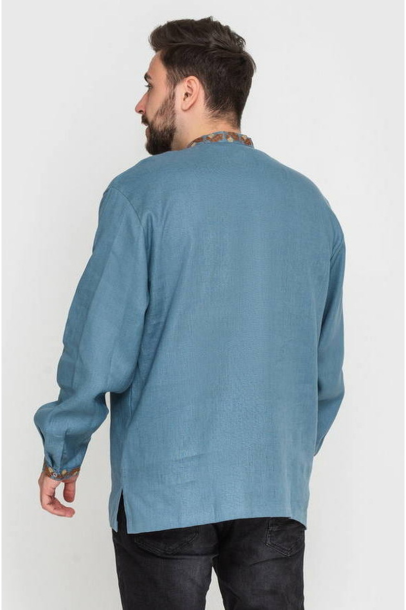 Blue embroidered shirt Oak strength