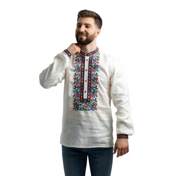 Men's embroidered shirt with long sleeves Dobrodiy