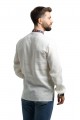 Men's embroidered shirt with long sleeves "Dobrodiy" (100% linen, cream)