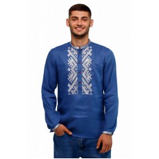 Синяя вышитая рубашка Свитан