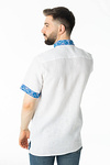 Linen shirt with blue embroidery Svitozar