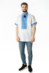 Linen shirt with blue embroidery Svitozar