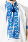 Linen shirt with blue embroidery Svitozar