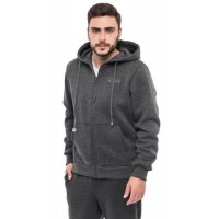 Худі чоловічий теплий з начосом Лімітед графіт