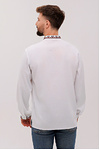 Men's embroidered shirt with long sleeves white linen Ostap