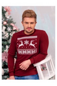 Zoryan, men's knitted sweater, red