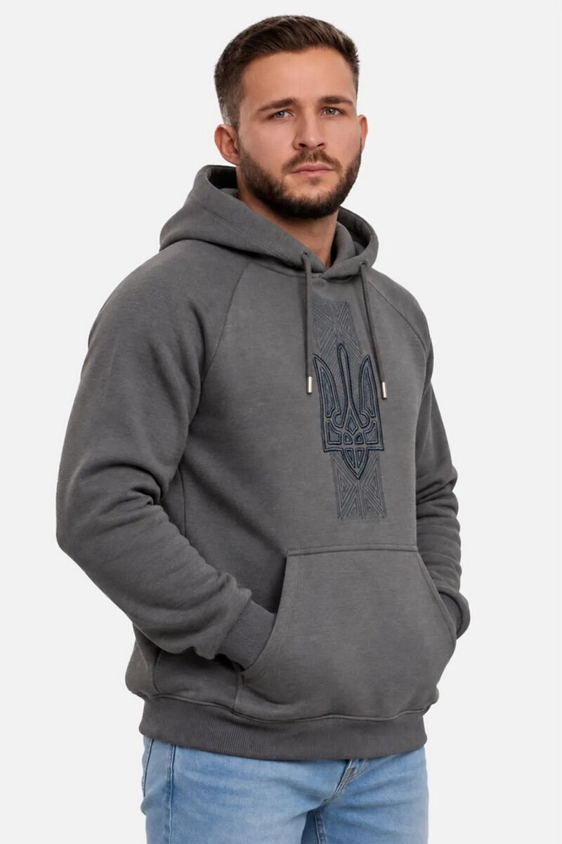Christmas tree men's sweatshirt warm with pile