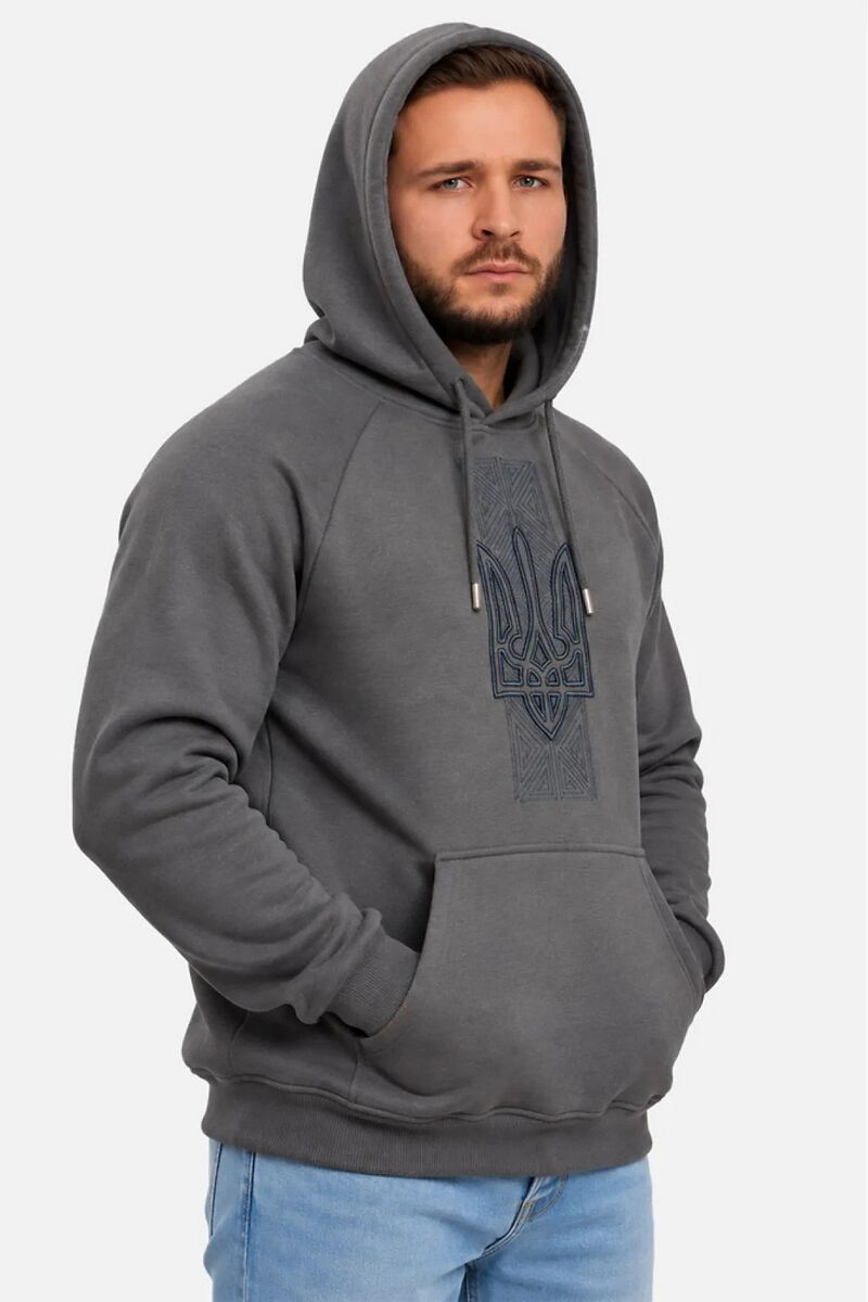 Christmas tree men's sweatshirt warm with pile