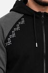 Men's warm hoodie with fleece Vohnedar khaki