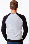 Men's gray-black sweatshirt with Diagonal embroidery