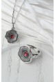 Элегантное кольцо Мальва Rose 925 Флора - серебряное изящество с роскошным кристаллом Роуз размером 4мм.