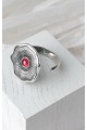 Элегантное кольцо Мальва Rose 925 Флора - серебряное изящество с роскошным кристаллом Роуз размером 4мм.