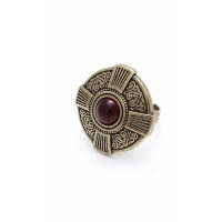 Heel Charm Ruby Bronze: Italian Zamak alloy with bronze coating and artificial ruby insert.