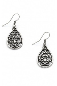 Gordian earrings made of Italian ZAMAK alloy with silver coating, size 3.9 cm.