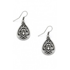 Gordian earrings made of Italian ZAMAK alloy with silver coating, size 3.9 cm.