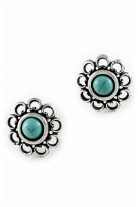 Stylish earrings Romania etude, stud - turquoise refinement